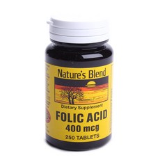 Nature's Blend Polic Acid 400 微克片劑, 1個, 250 件