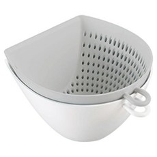 AKEBONO 曙產業 可瀝水調理盆 白色, 1組, 瀝水碗 + 碗