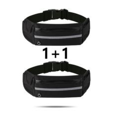 루다택 런닝 허리가방, 블랙, 1개