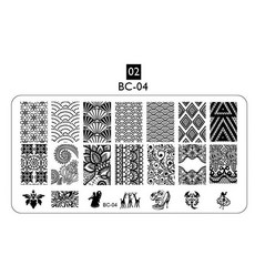 레이스 네일 플레이트 2종 택1 (BC-01/ BC-04) 꾹꾹이 네일플레이트, 1개, 레이스 -04