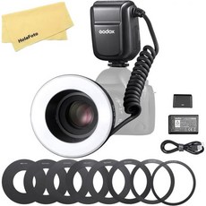 Godox MF-R76 LED 매크로 링 플래시 LCD 디스플레이 어댑터 캐논 소니 니콘 후지 올림푸스 파나소닉 펜탁스용 카메라 스피드라이트