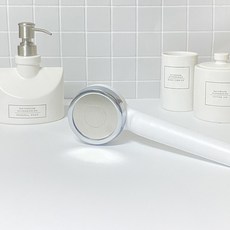 Zenith淋浴蓮蓬頭+PVC蓮蓬頭軟管組, 白色, 1組