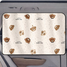 차량 자동차 햇빛가리개 자석 유아 뒷좌석, 1개, 05. 럭키 베어