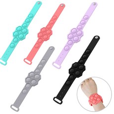 푸쉬팝 버블 파스텔 팔찌 팝잇 틱톡 실리콘 장난감, mc167그레이, 1개