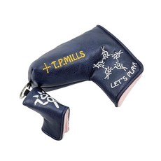 티피밀스 퍼터 일자 퍼터커버 블레이드 퍼터커버, 1개, 네이비/핑크