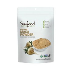 Sunfood Superfoods 유기농 마카 뿌리 파우더 | 226.8g(8온스)