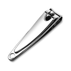 손톱깎이 스테인리스 스틸 날카로운 곡선형 손톱 및 발톱깎이 네일 파일 포함 남성용 여성용 여행용 네일 커터 클래식 실버 (1팩), 1 Pack