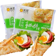 금성 마켓 소검 XIAOLIAN 츙샹풍미수좌병 수입식품 대만토스트 써우좌빙 간편요리 총좌병 3분요리 아침식사 대용 냉동식품 대만 쇼좌빙 냉동생지, 450g, 2개