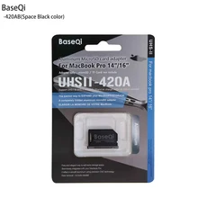 MacBook Pro 14인치 M1/M2/M3/M4 마이크로 sd 카드 어댑터용 BaseQi 알루미늄 Mac 드라이브 리더기 Year20, 04 420AB