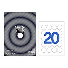 폼텍 레이저 잉크젯 공용 분류표기용 라벨지 LS-3639, 20칸, 100매