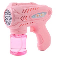 12구 파워 비눗방울 자동 버블건, 핑크, 1개