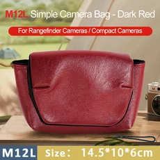 소니 RX100 RX90 HX100 LX10 Ricoh G7XII GRIII CCD 용 카메라 가방 렌즈 파우치 보관 가방 보호대 소프트, 03 L-Dark Red, 1