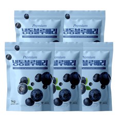 무첨가 100% 프리미엄등급 냉동블루베리 1KG, 1kg(중국), 5개