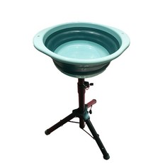 탁구공 볼바구니 바퀴 수집 멀티볼 스탠드형 거치대 보관함, 1개, 블루 높이조절 삼각형