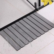 안나네 프리미엄 접이식 규조토 욕실매트 30초건조 라운드모서리 슬림형, 1개, 다크그레이