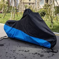 블랙 바이크 커버 오토바이, 1, O. 블랙앤블루 컬러블로킹 방수방자