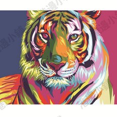 DIY數字油畫 (40x50cm) 無內框 家用辦公室裝飾畫, 1個, 老虎
