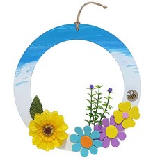 원형 꽃장식 나무리스 만들기 원형우드리스틍만들기재료