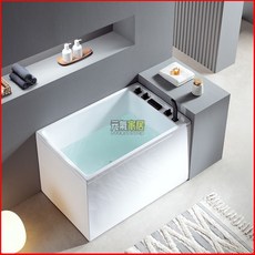 亞剋力家用成人全身深泡浴缸：加深加厚，日式小戶型坐泡式設計，迷你浴盆，享受舒適沐浴時光, 深泡加厚款 五件套（有座）,1.4m, 1個