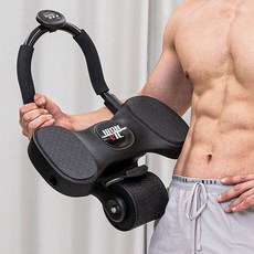 아이언빅 롤아웃 플랭크 ab 슬라이드 운동기구, 2휠 더블, 블랙