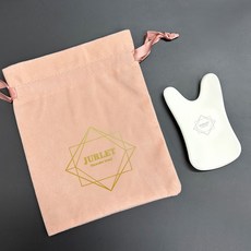 쥴레 괄사 도자기 세라믹 얼굴 바디 두피 마사지기 마사지 도구 파우치 세트, 소이괄사+파우치, 1세트