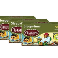 셀레셜시즈닝스 슬리피타임 허브티 카페인프리 티백 Celestial Seasonings Herbal Tea Sleepytime, 20개입, 3개