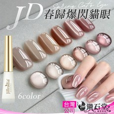 Jillradia 春歸爆閃貓眼指甲油膠, 1個, JD_春歸爆閃貓眼-04錫蘭紅茶, 錫蘭紅茶, 10ml