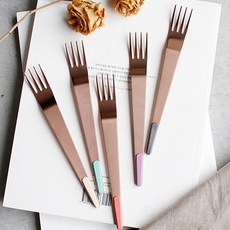 (몽블랑)보겐 슈가 로즈골드 브레드 포크- 5color, 퍼플, 1개