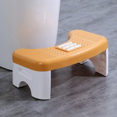 이아이 접이식 발받침대 미끄럼 방지 쾌변 변기발판 +변기 손잡이 1개, 오렌지