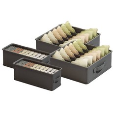 레디박스 프리미엄 서랍 속옷 양말 정리 수납함 6칸+11칸 세트, 2세트, 그레이