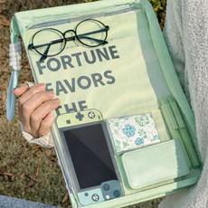 A4 지퍼 파일케이스 서류파우치 화일홀더 파스텔 파일파우치, 옐로우