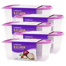 락앤락 보관이 간편한 이지락 간편용기 밀폐용기 직사각 3.9L, 5개, 단품