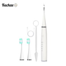Kuchae 초음파 다기능 구강세척기 전동칫솔 치석제거기, 화이트, 1개