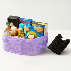 5배가방 1+1 요술 가방 주름 장바구니 시장가방 미니장바구니 에코백, 1세트, 라벤더 + 블랙