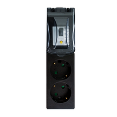 지구전기 세이프탭 국산 고용량 누전차단용 멀티탭 2구 안전접지 16A 250V, 1개, 블랙 SFE0225B, 2.5m
