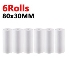 80MM 영수증 용지 프린터 백서 미니 비즈 휴대용 10ROLLS, 6Rolls Paper, 6Rolls Paper