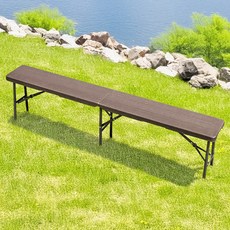 아웃라이프 1800 벤치 간이 커피숍 휴대용 인테리어 브로몰딩 카페 야외 접이식, 브라운