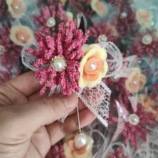 胸花 仿真胸花 伴娘胸花 伴郎胸針 婚禮胸花 結婚胸花 紅色胸花 婚慶宴會胸花, 1個, A款,10個, A款