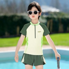 DFMEI 兒童分體泳衣男童新款游泳青少年中大童泳褲男孩游泳裝備