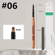 백단 손잡이 그라디언트 블루밍 브러쉬 효과 네일 UV 젤 라이너 브러쉬 드로잉 펜 줄무늬 꽃 네일 아트 페, 09 G-B551-06