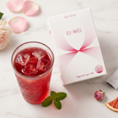티뷰티 카페인없는 제로 칼로리 호박 팥 히비스커스 아르기닌 유산균 홍삼 차, 2개, 14회분