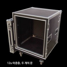 무대 스피커 운반 보관 앰프보호 이동식바퀴 충격방지장비, 1개, 3_12U / 이중 충격 방지 양문, 단일 모델