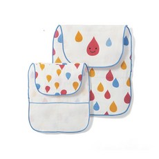 酷喜幼幼 吸汗巾 日本千趣會 毛巾/拍隔巾 柔軟吸水 親膚舒適, 水滴-6層紗, 1個, 小 20x25cm