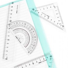 문구 각도기 삼각자 세트 측정자 각도기자세트 삼각형자 자세트, 1개, 상세페이지 참조