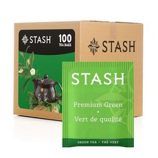 Stash 크리스마스 이브 허브티 티백 100개 벌크포장 천연 카페인 프리 GMO 프로젝트 인증 프리미엄 티 인공 성분 없음 184755, Premium Green