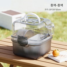 햄스터 케이지 아웃도어 케이지 애완 동물 휴대용 외출 케이지, 1개, 흰색