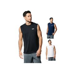 언더아머(UNDER ARMOUR) 탱크탑 민소매 속건 헬스나시 짐웨어 스포츠웨어 1367452 - L사이즈 블랙