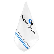 SuperStroke 골프 투어 타월 화이트/블루 | 세탁 가능한 면 카트 액세서리 프린트 로고 타월이 있는 다용도 (S010018), 1개