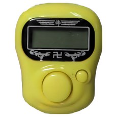 佛字卍字戒指計數器 電子念佛計數器 手指計數器 (內附電池), 綠+黃+藍, 1個