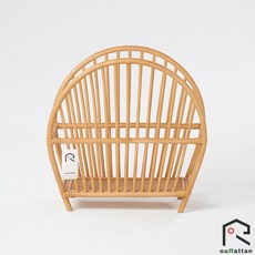 ouRattan 窩籐 貝殼型 籐製書報架